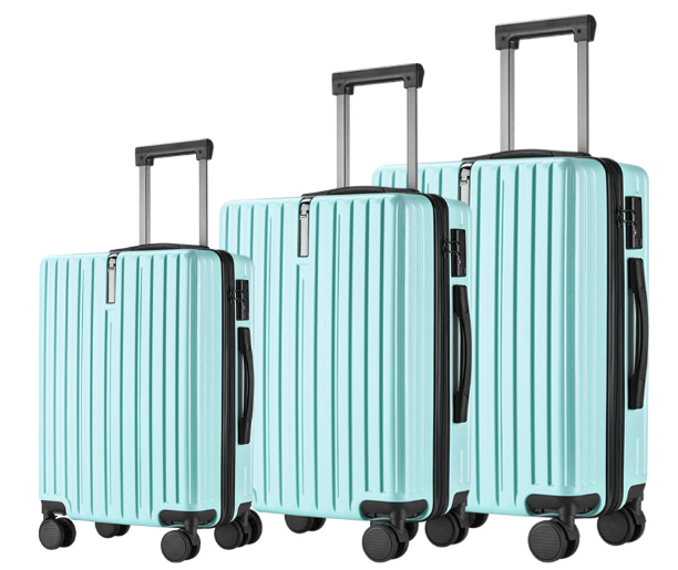 Wholesale blue ABS affordable 3 in 1 luggage set for travel