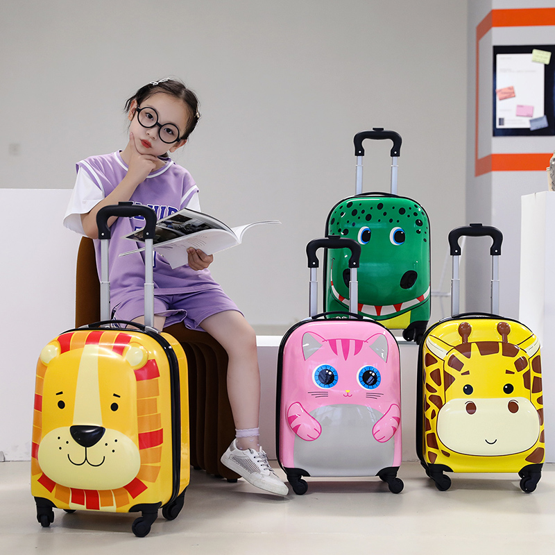 Wholesale 18 inches lovely 3D children trolley suitcase