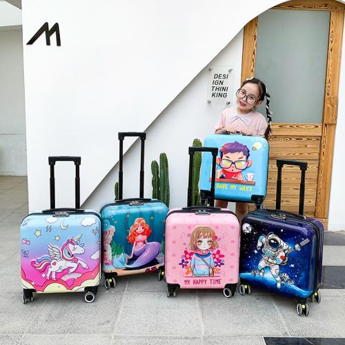 Wholesale 20 inches ABS+PC removable wheel kid's suitcase
