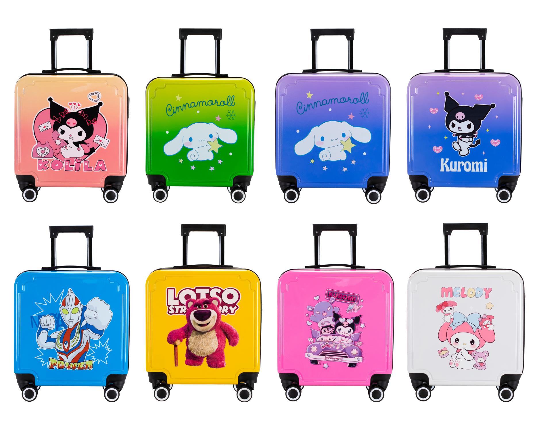 Wholesale customized pattern 18 inches kids' boarding suitcase