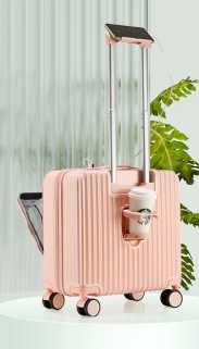 Wholesale zipped and multiple-functions trolley boarding luggages