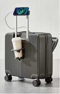 Wholesale ABS 718 half front open boarding luggage for travel