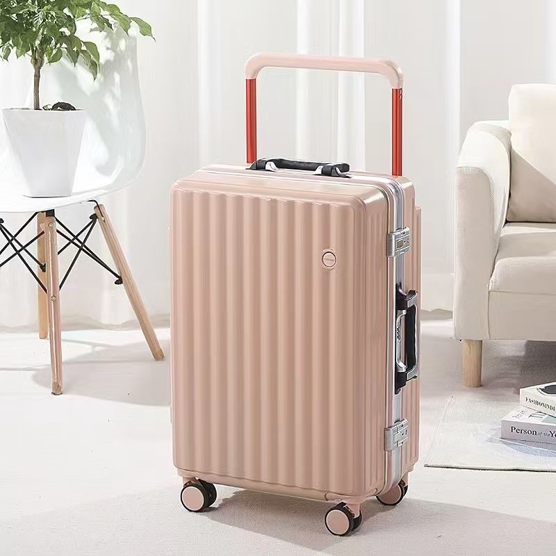 Wholesale top selling pink wide trolley travel luggage
