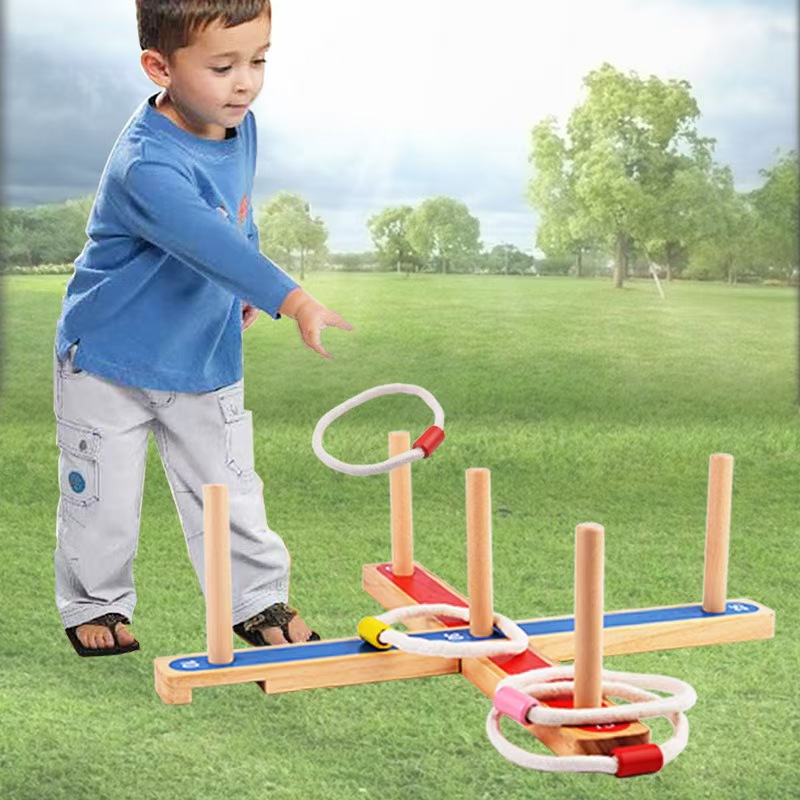 JC Ring Toss Games for Kids - Indoor Holiday Fun or Outdoor Yard Game for Adults & Family 
