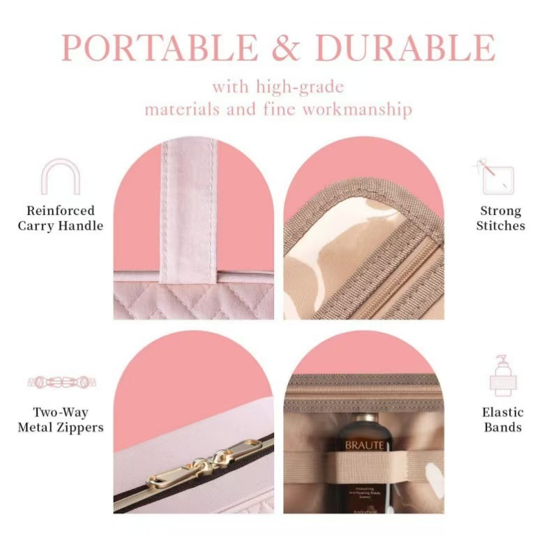 Large Toiletry Bag Travel Bag with Hanging Hook, Waterproof Makeup Cosmetic Bag Travel Organizer Large Toiletry Bag Travel Bag with Hanging Hook, Waterproof Makeup Cosmetic Bag Travel Organizer