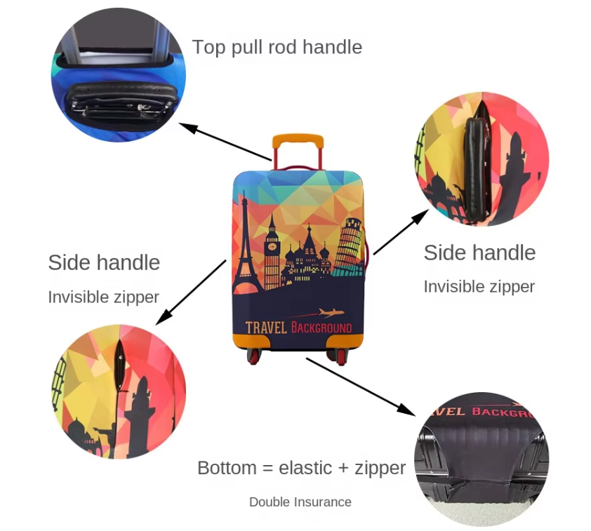 JC Travel-2025 Bulk Thickened Dustproof Waterproof Luggage Covers