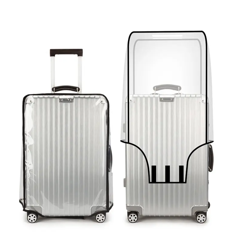 JC Travel-2025 Clear Trolley Suitcase Case Cover Transparent Pvc Suitcase Dust Cover 