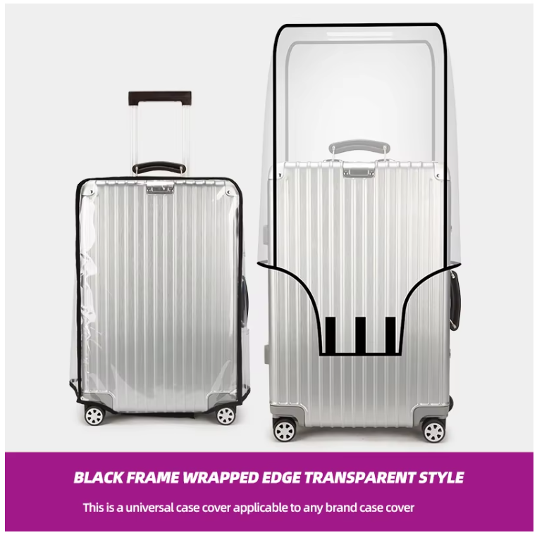 JC Travel-2025 Clear Trolley Suitcase Case Cover Transparent Pvc Suitcase Dust Cover 
