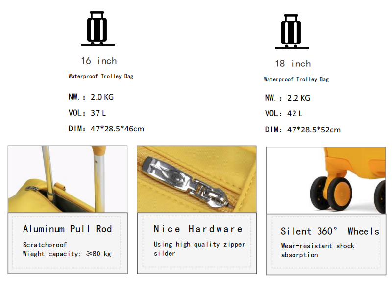 Wholesale mini fabric lightweight carry-on luggage with handle