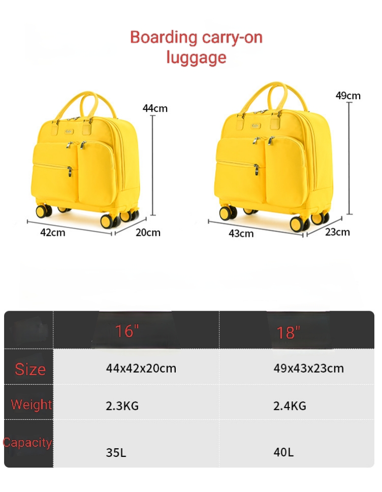 Wholesale mini fabric lightweight carry-on luggage with handle