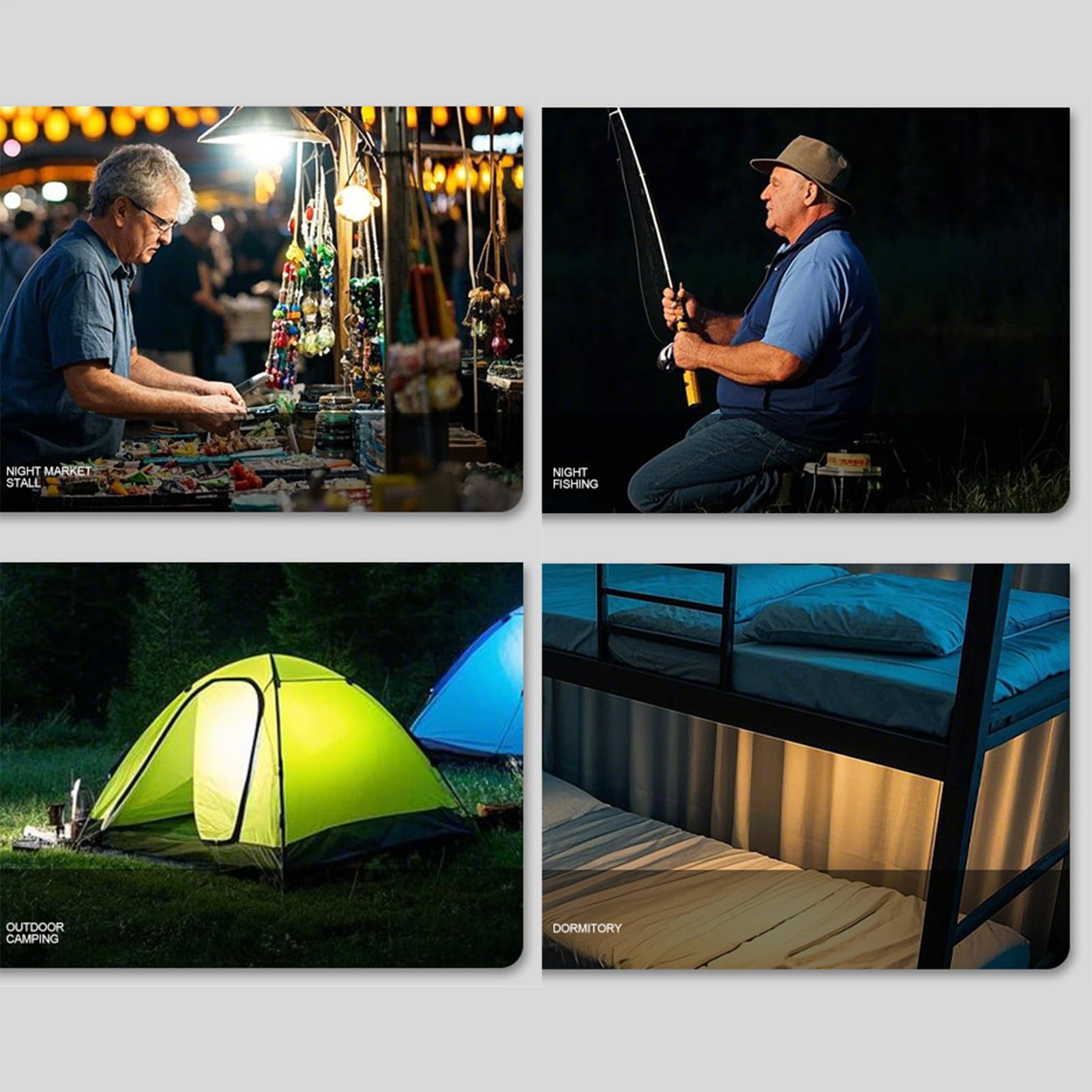 Wholesale Rechargeable Fan Light, 3-Speed Hanging Hook Fan, Waterproof Led Lantern