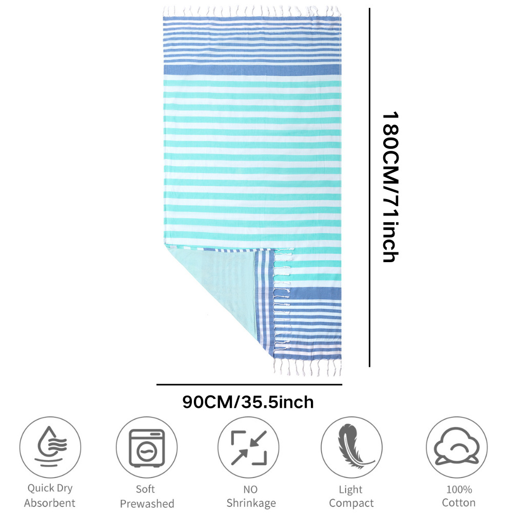 New hot sale Turkish beach towel with tassels New hot sale Turkish beach towel with tassels