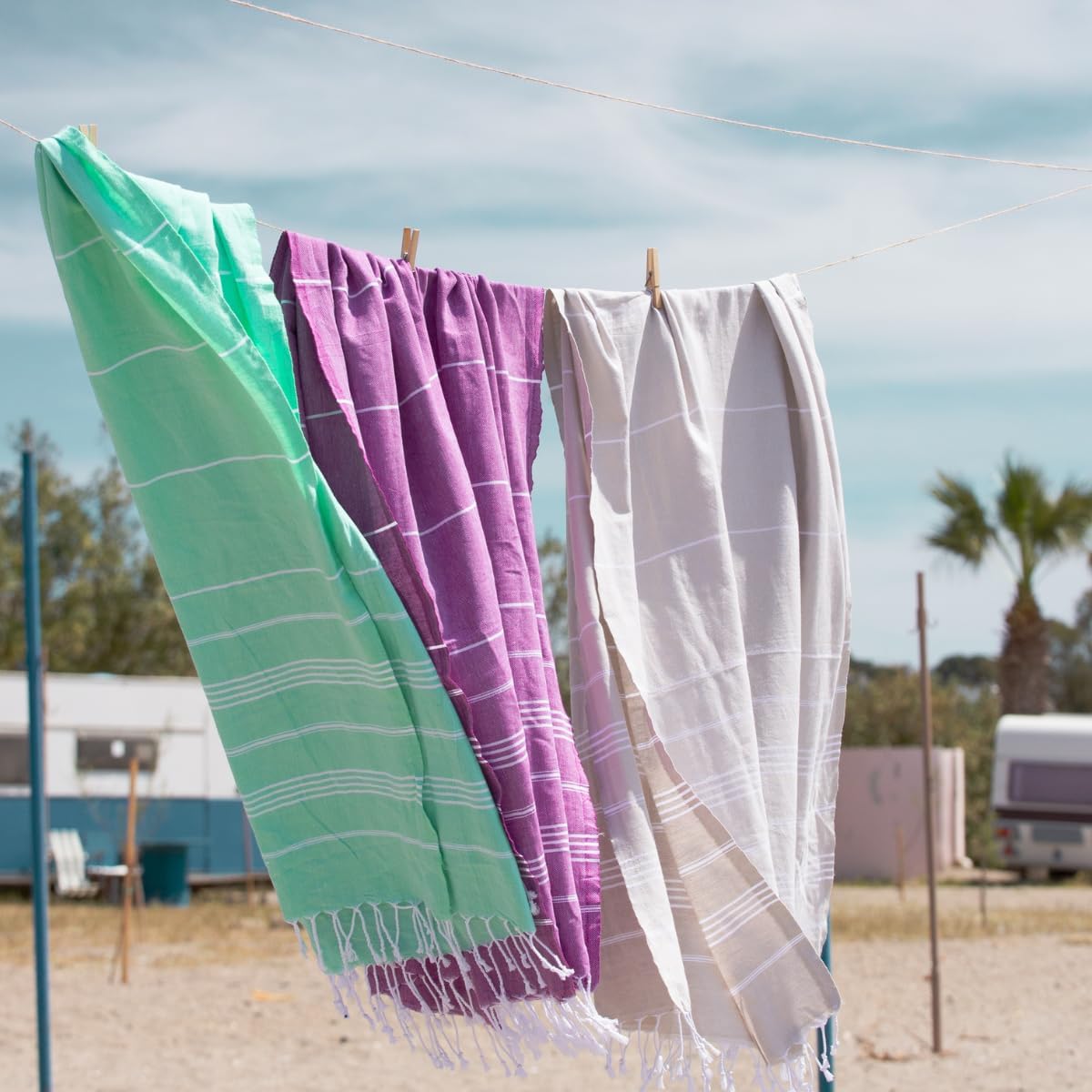 New hot sale Turkish beach towel with tassels
