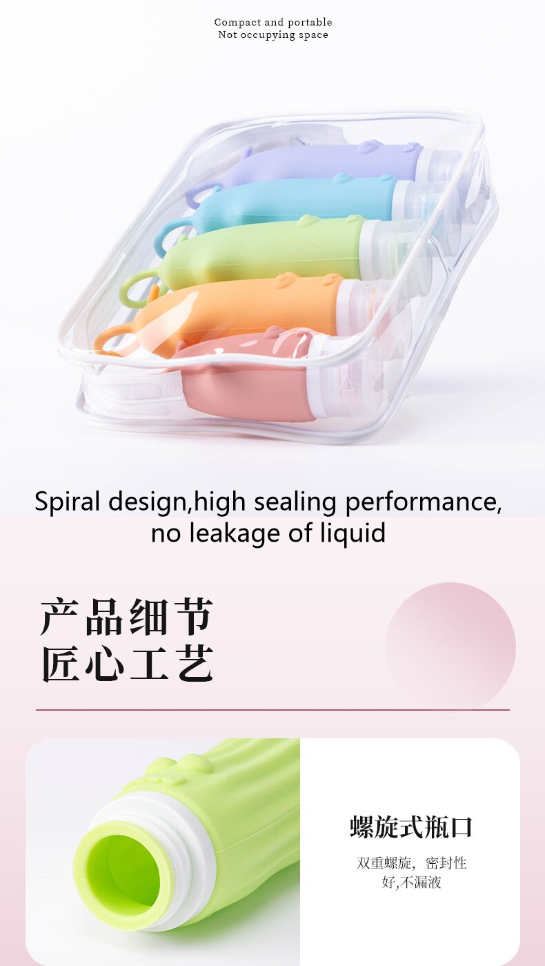 Portable Travel shampoo shower gel silicone bottle 60 ml custom Portable Travel shampoo shower gel silicone bottle 60 ml custom