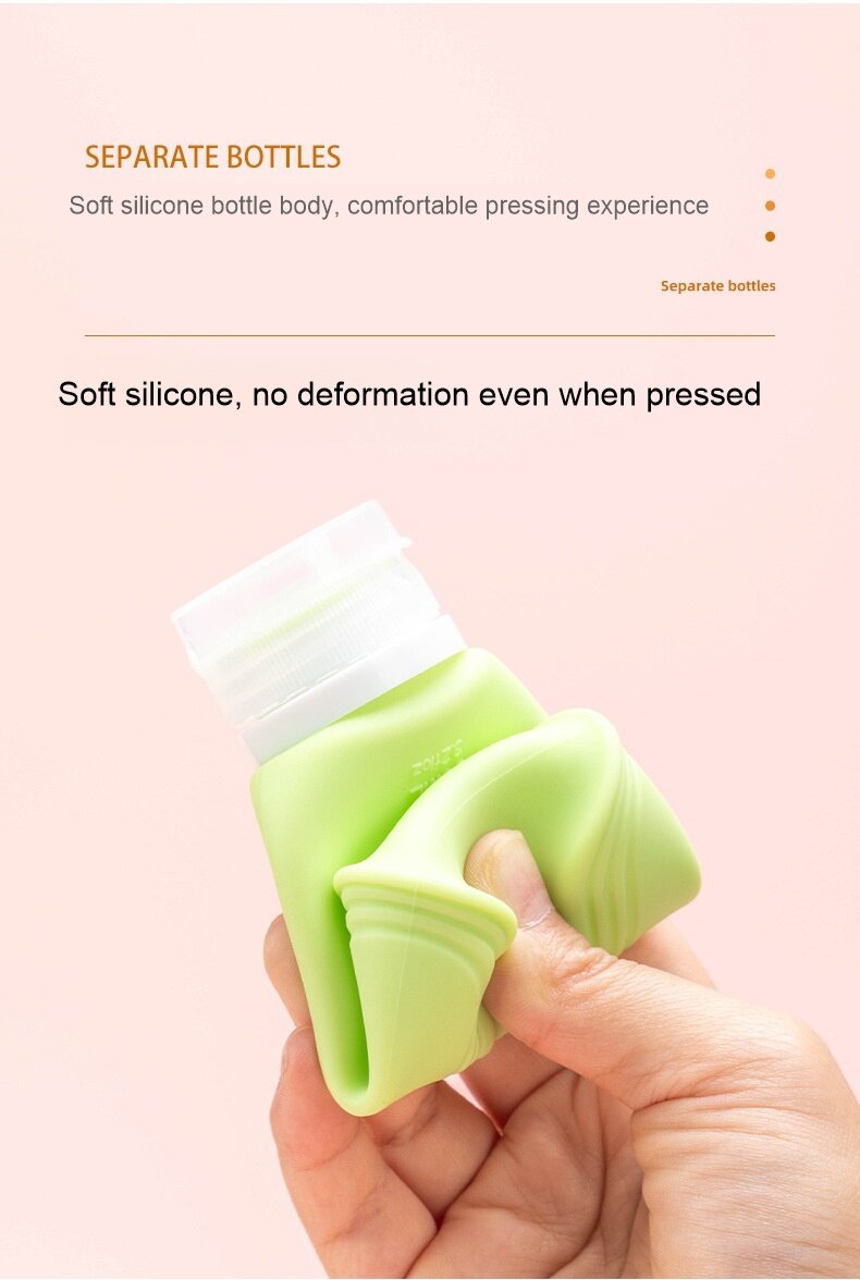 Silicone 90ml creative design packaging bottle cosmetic lotion travel set customazition