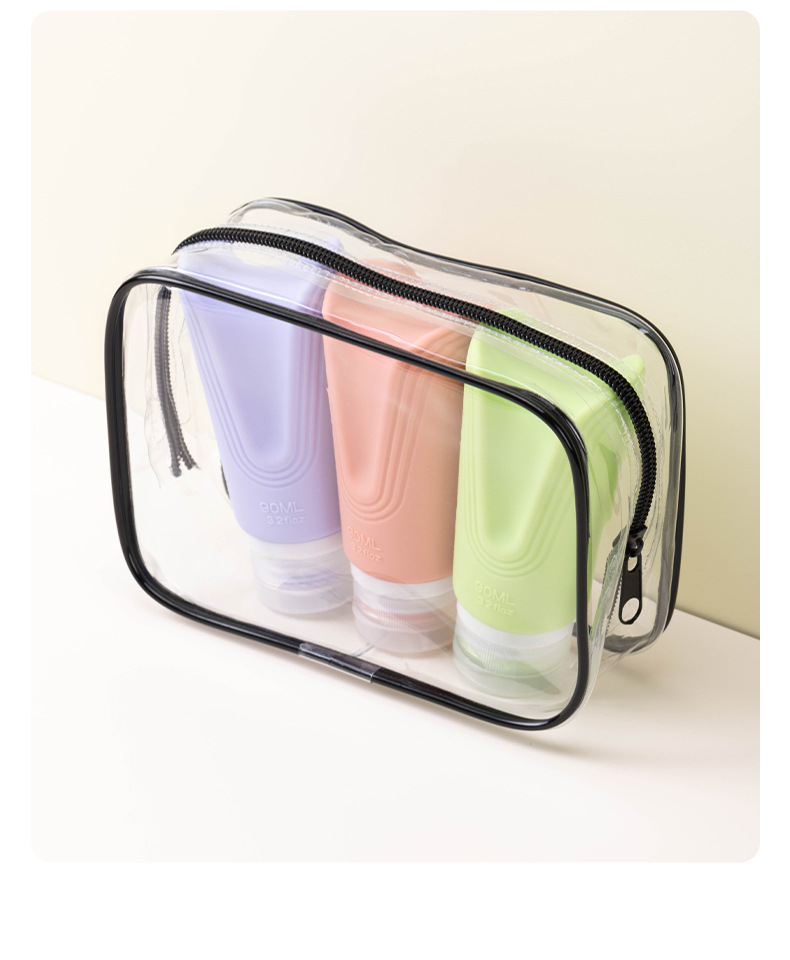 Silicone 90ml creative design packaging bottle cosmetic lotion travel set customazition