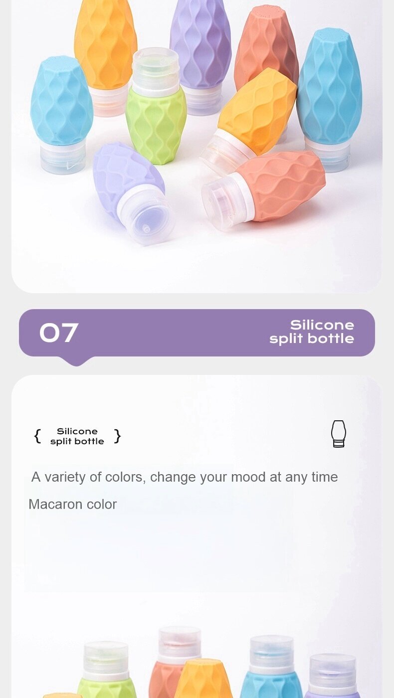 Bulk Silicone shampoo and shower gel sub-bottle portable travel artifact cosmetics leak-proof bottle Bulk Silicone shampoo and shower gel sub-bottle portable travel artifact cosmetics leak-proof bottle