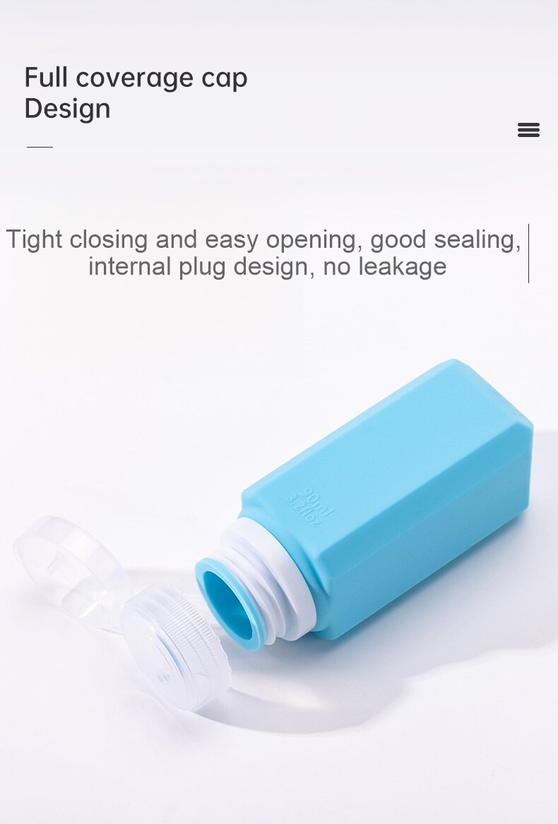 Silicone travel bottle shower gel shampoo lotion cosmetics face cream empty bottle set customization