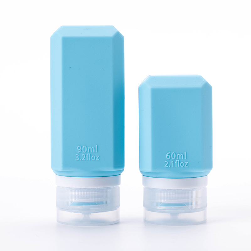 Silicone travel bottle shower gel shampoo lotion cosmetics face cream empty bottle set customization