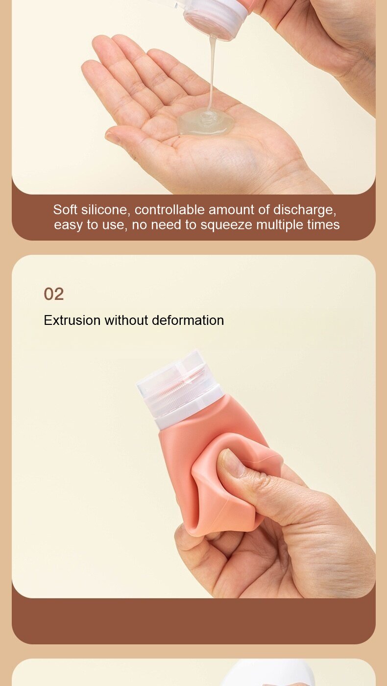 Wholesale Silicone bottle for travel and business trip, portable and can be boarded for toiletries