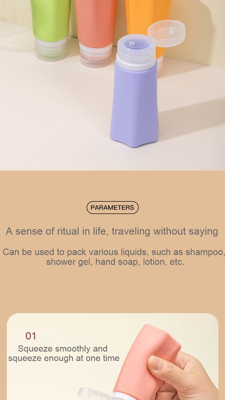 Wholesale Silicone bottle for travel and business trip, portable and can be boarded for toiletries