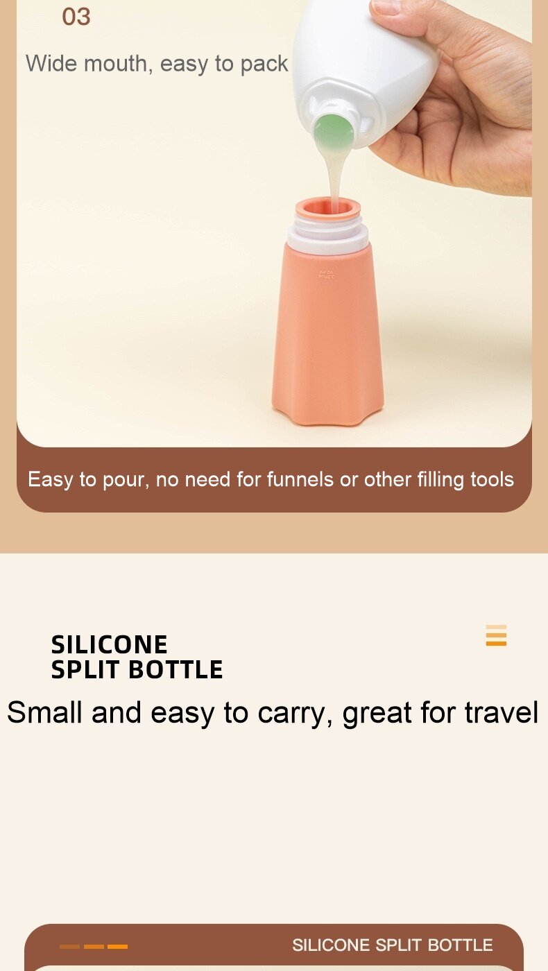 Wholesale Silicone bottle for travel and business trip, portable and can be boarded for toiletries