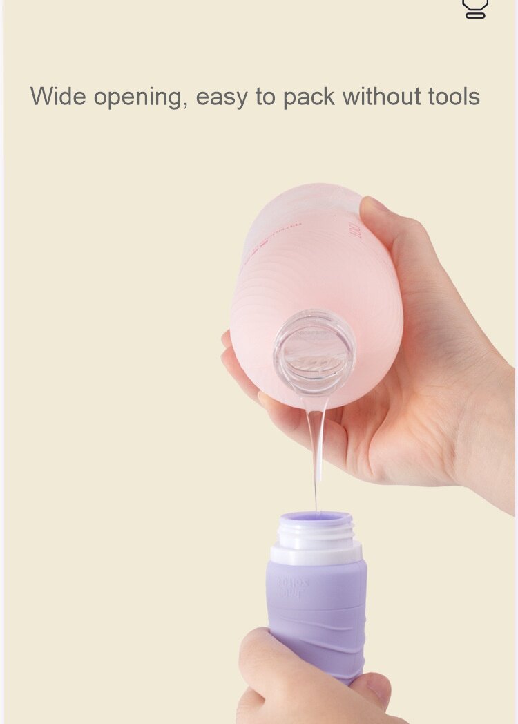 Amazon cross-border silicone packaging bottle travel squeeze hydraulic bottle custom