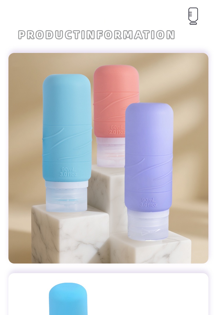 Amazon cross-border silicone packaging bottle travel squeeze hydraulic bottle custom
