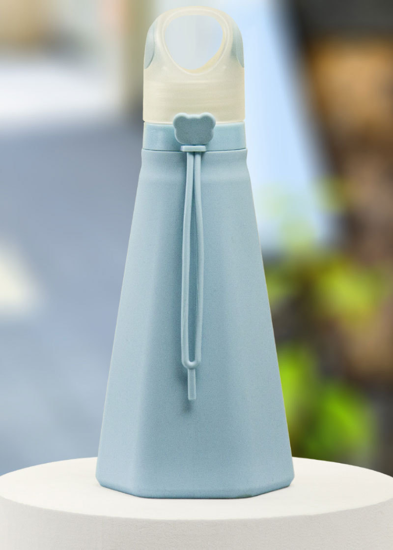 Factory wholesale sports silicone folding water bottles, outdoor sports food grade folding cups