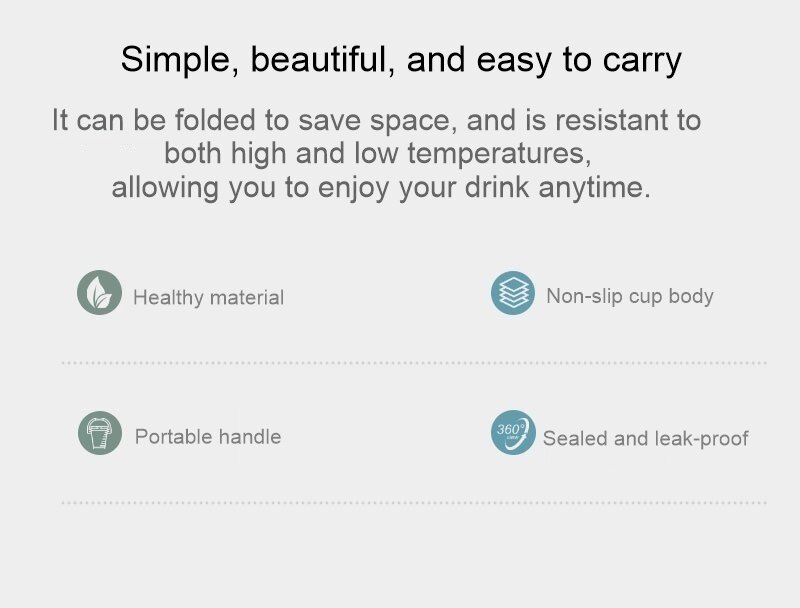 Factory wholesale sports silicone folding water bottles, outdoor sports food grade folding cups