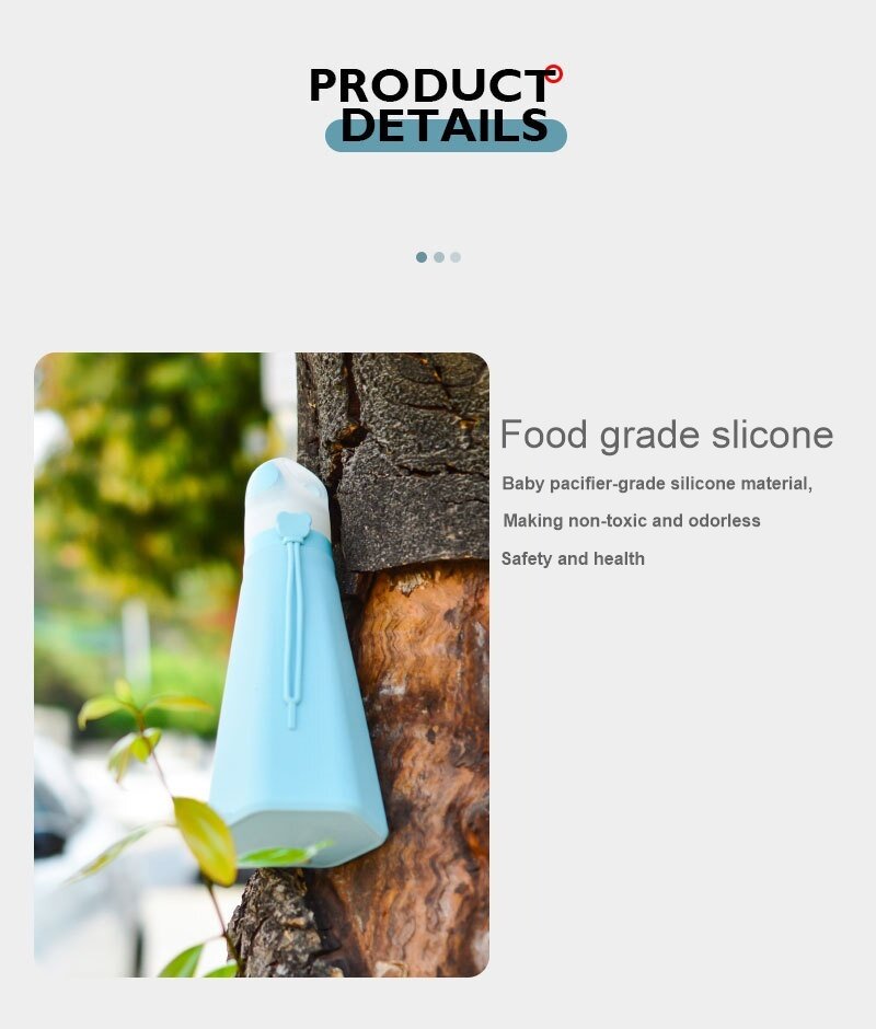 Factory wholesale sports silicone folding water bottles, outdoor sports food grade folding cups