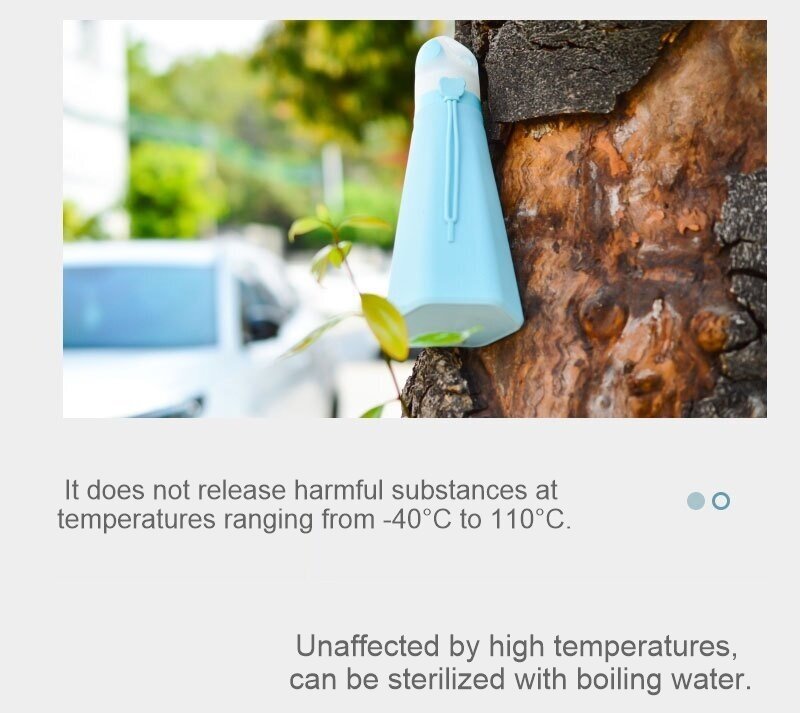 Factory wholesale sports silicone folding water bottles, outdoor sports food grade folding cups