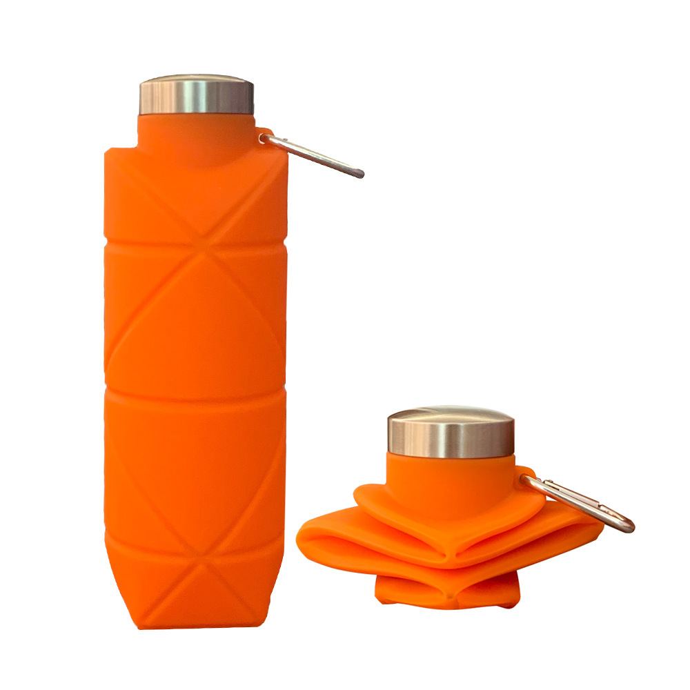 Custom Silicone Foldable, Telescopic, Portable Outdoor Travel And Sport Water Bottle