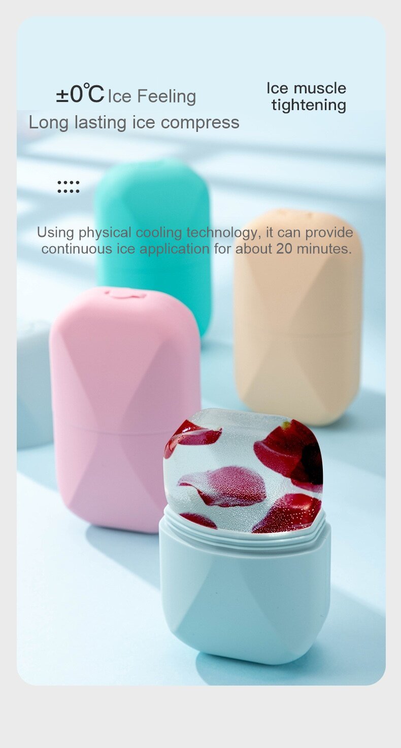 Silicone ice roll ice mask for cold compresses 