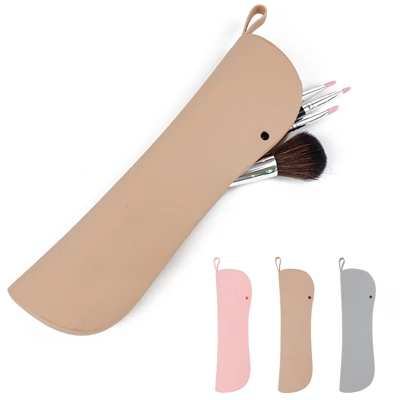 Wholesale Face Brushes Makeup Tools Organizer Pouch for Women Silicone Travel Makeup Bag