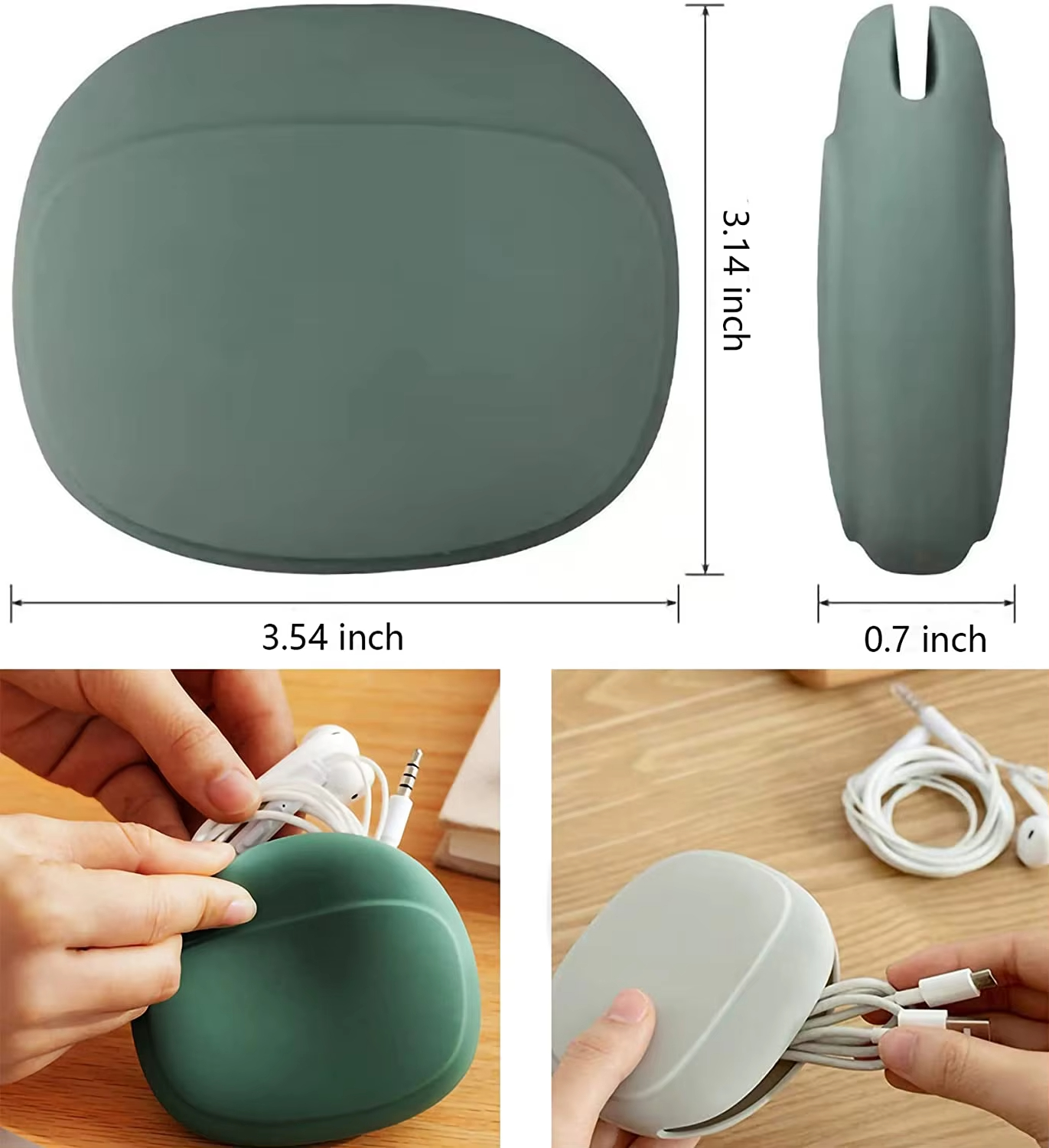 Portable Silicone Headphone Organizer Data Cable Storage Case Mini Key Box Wholesale