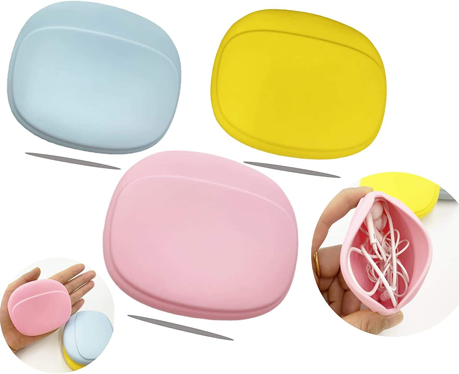 Portable Silicone Headphone Organizer Data Cable Storage Case Mini Key Box Wholesale