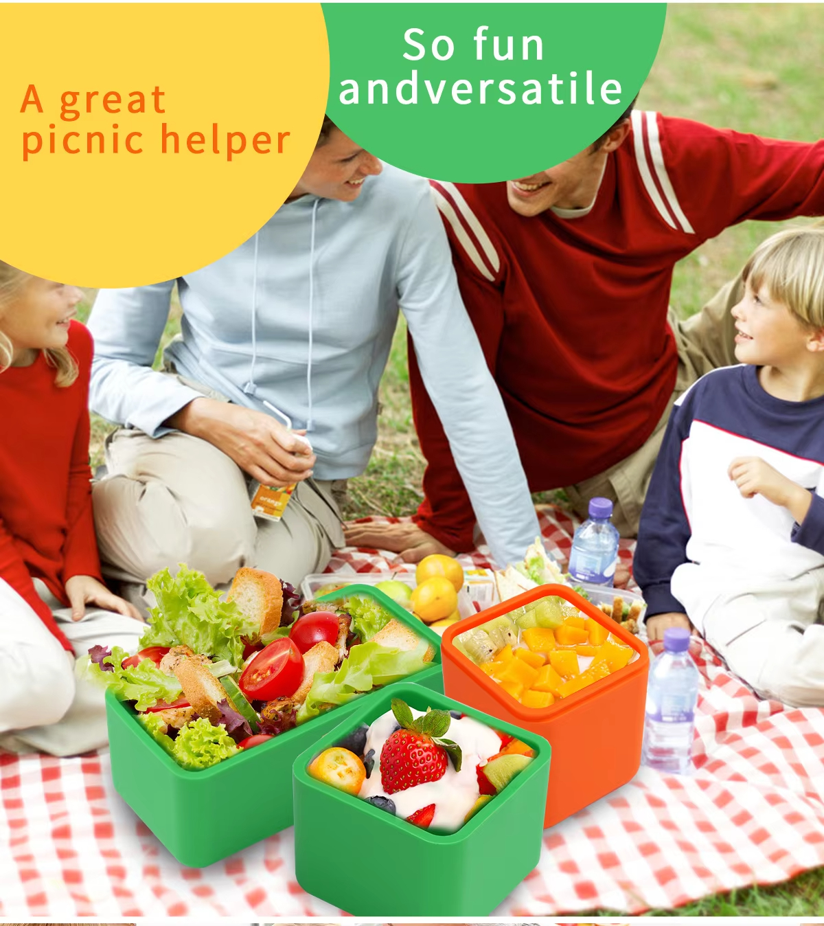 Kitchen Utensils Wholesale Square Silicone Box Bento Box Divider Picnic Box Divider Food Container Kitchen Utensils Wholesale Square Silicone Box Bento Box Divider Picnic Box Divider Food Container