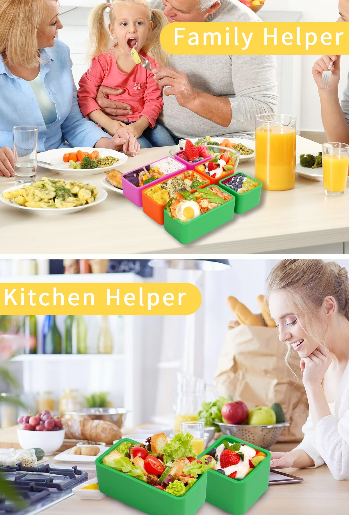 Kitchen Utensils Wholesale Square Silicone Box Bento Box Divider Picnic Box Divider Food Container Kitchen Utensils Wholesale Square Silicone Box Bento Box Divider Picnic Box Divider Food Container