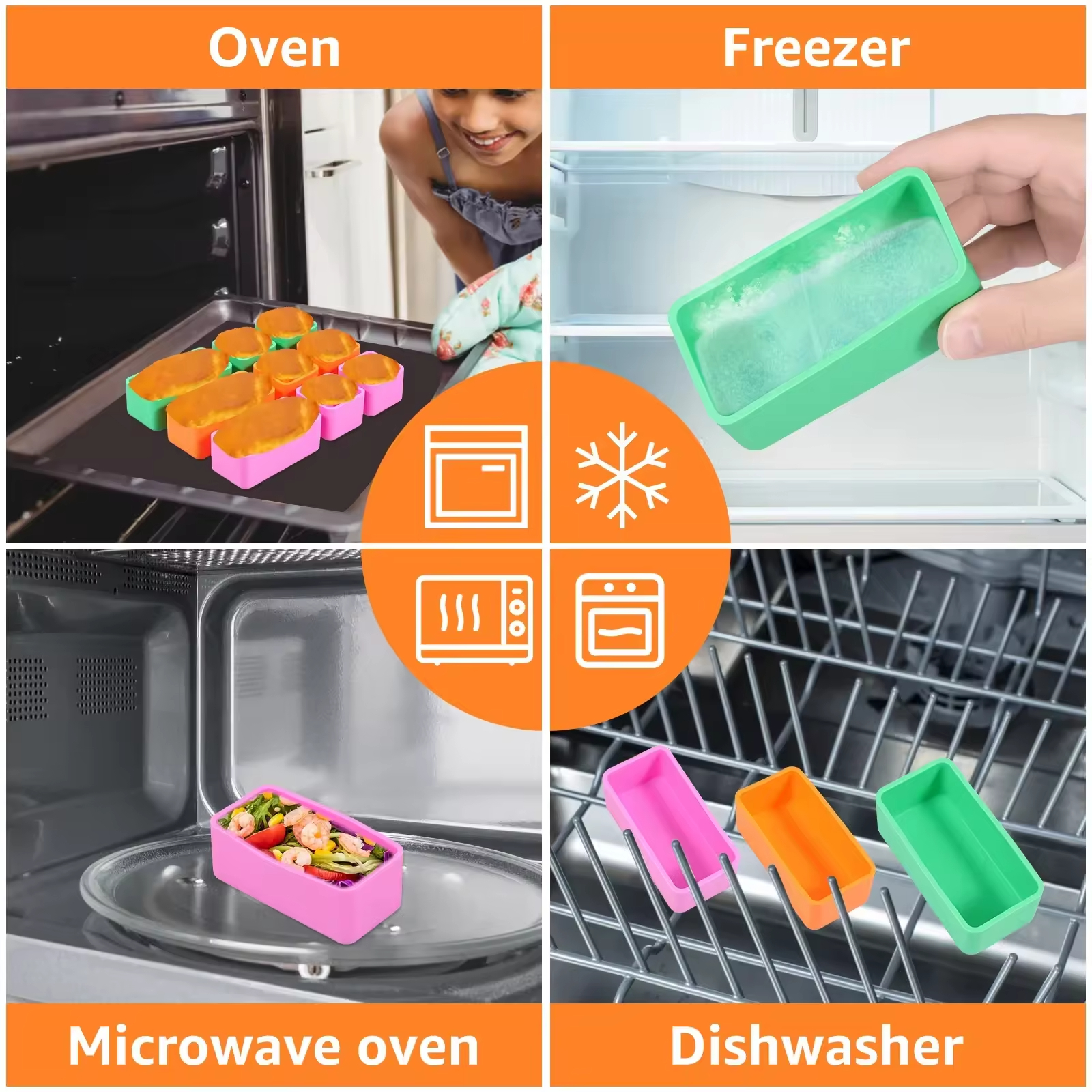 Kitchen Utensils Wholesale Square Silicone Box Bento Box Divider Picnic Box Divider Food Container Kitchen Utensils Wholesale Square Silicone Box Bento Box Divider Picnic Box Divider Food Container