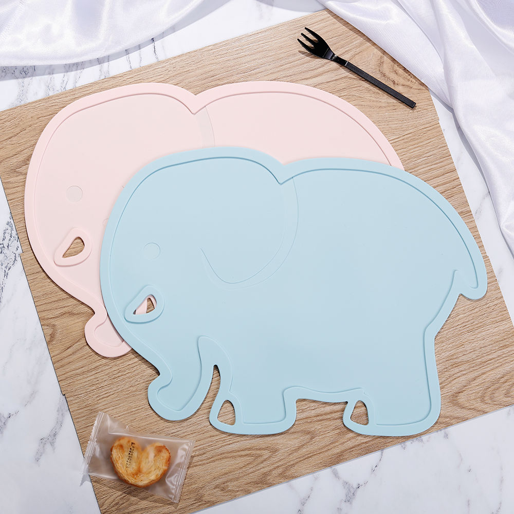 Reusable Silicone Placemats with Raised Edges Customized Food Grade Heat-Resistant Table Mats