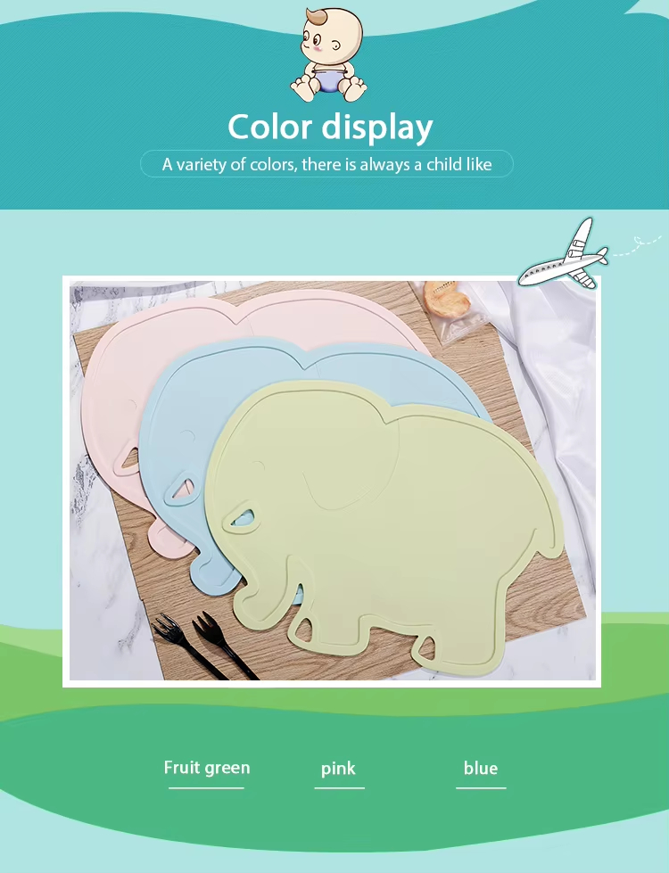 Reusable Silicone Placemats with Raised Edges Customized Food Grade Heat-Resistant Table Mats