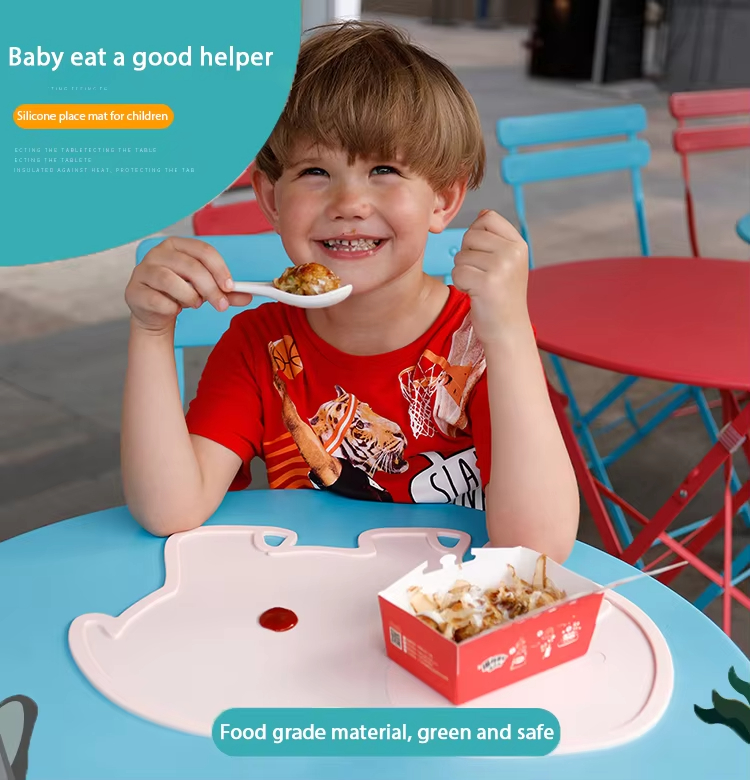 Reusable Silicone Placemats with Raised Edges Customized Food Grade Heat-Resistant Table Mats