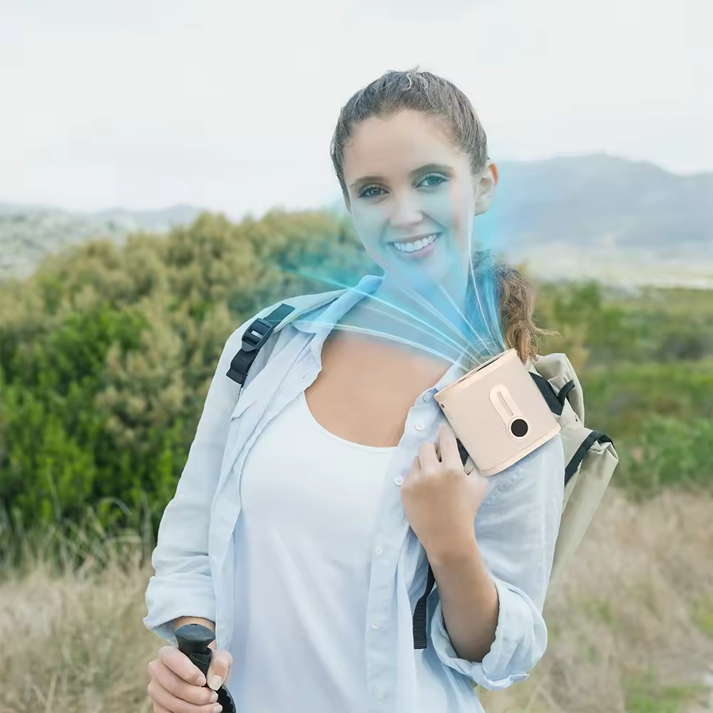 2026 Newest Portable Small Waist Fan Rechargeable Cooling Umbrella MIni Clip Fan Bulk Supplying