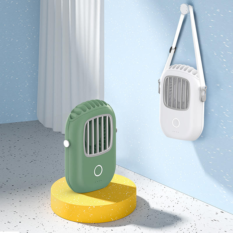 Custom Logo Outdoor 2000mah Battery Operated Air Conditioner Electric Rechargeable Hanging Mini Fan