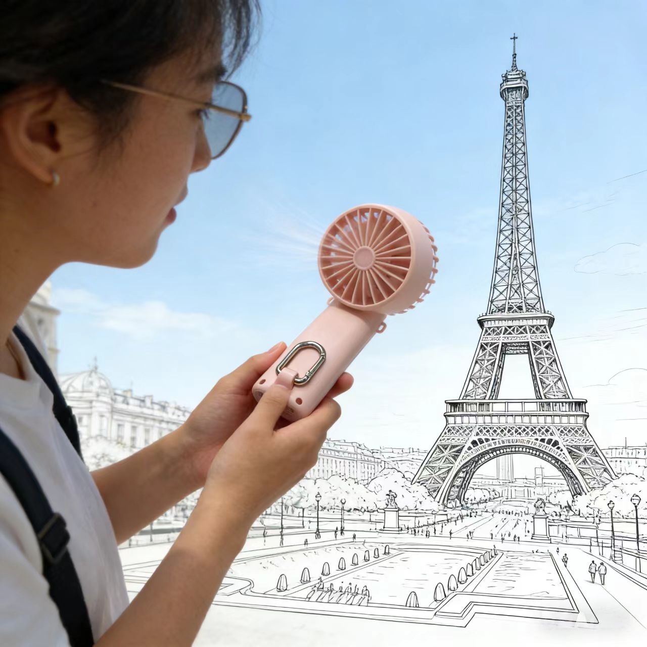 JC Mini Fans|wholesale handheld fans| applicable in multiple scenarios |2000mAh &100 stepless speed 