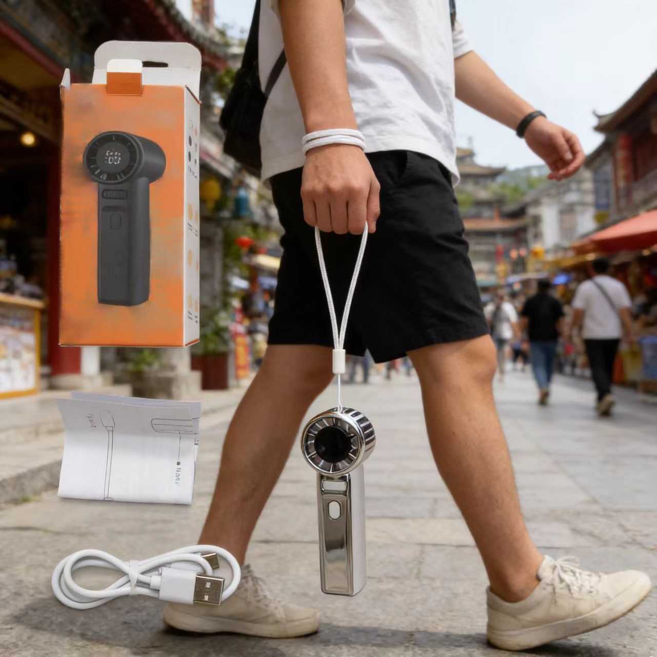 JC Mini Fans|wholesale mini handheld fan|100 speed gear with lanyard|4000mAh JC Mini Fans|wholesale mini handheld fan|100 speed gear with lanyard|4000mAh