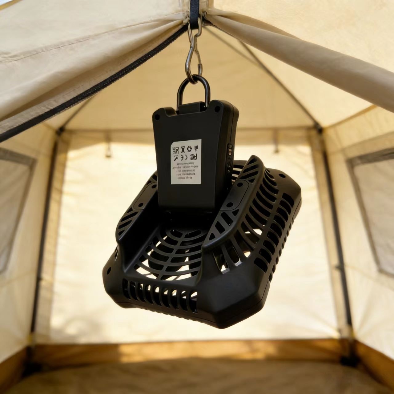 Tent Fan supplier in shenzhen |both hanging and table use design,power bank|6000mAh