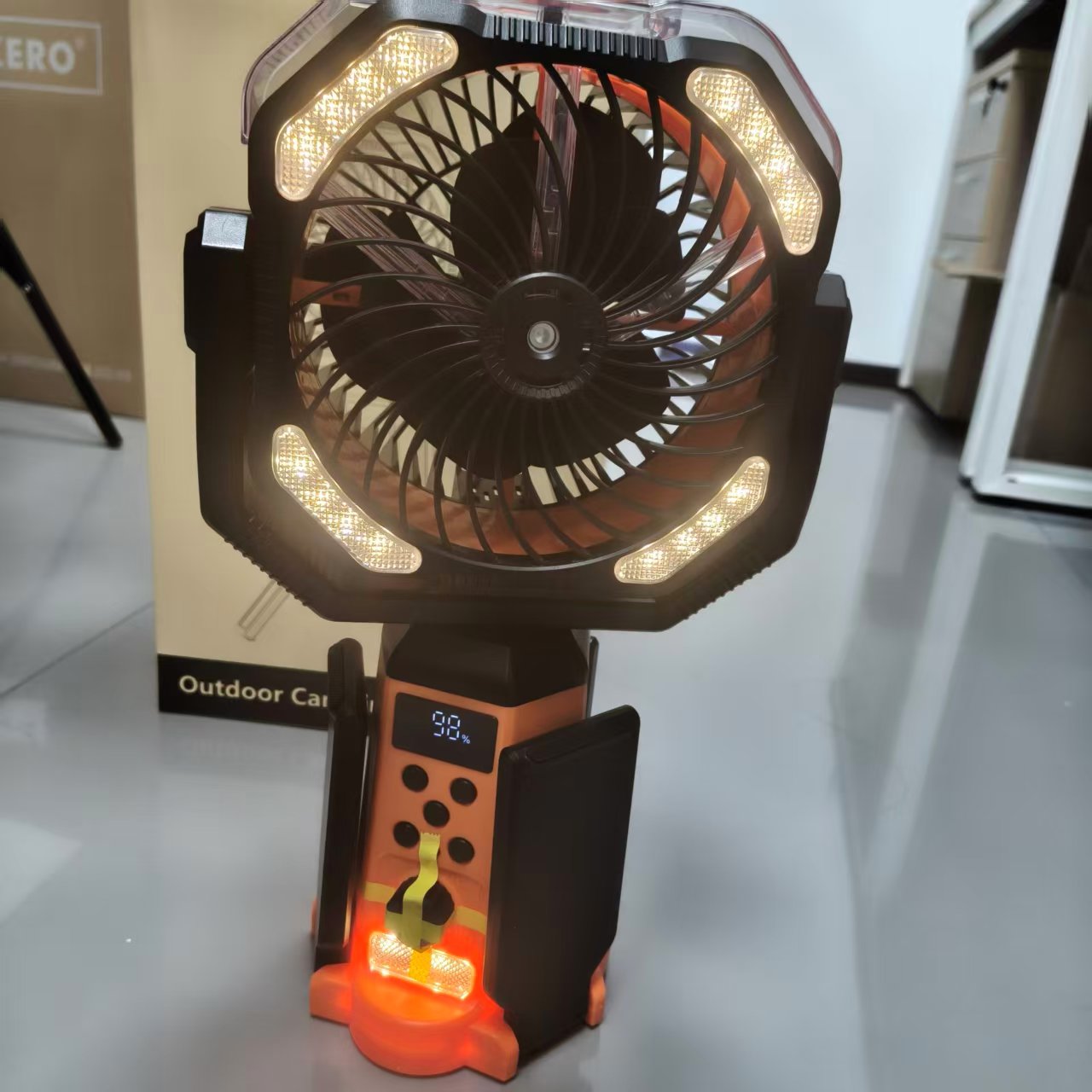 Shenzhen JC Mini Fans Factory|sola camping fan custom|misting function|20000mAh long working time