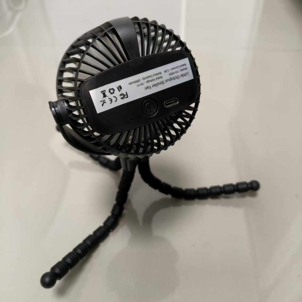 Wholesale Outdoor Ceiling Fan | Rechargeable Stroller Fan |12000mAh Battery 4-in-1 Function 
